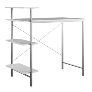 Mesa Side Storage Desk Branco Com Cinza 8104015INT Cosco Home