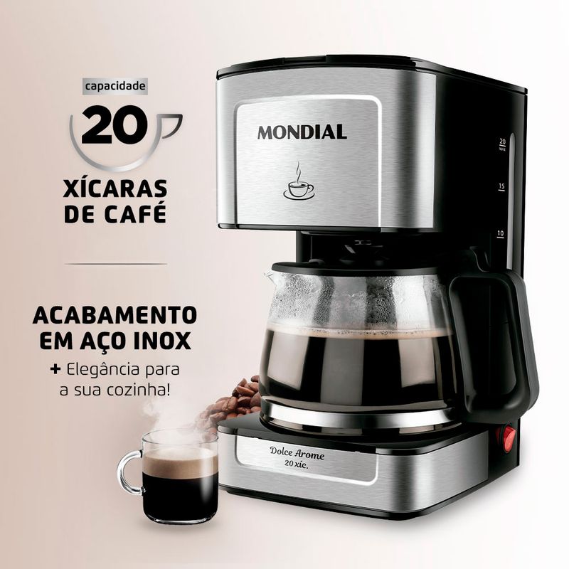 cafeteira-eletrica-mondial-dolce-arome-550W-C-43-20X-SI-preto-acabamento