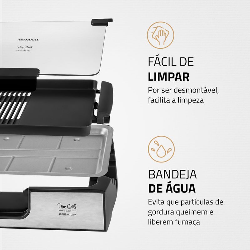 chapa-eletrica-due-grill-g-10-inox-premium-1500w-mondial-limpeza