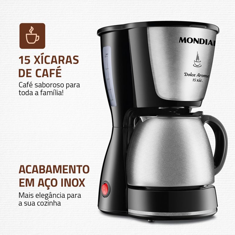 cafeteira-eletrica-mondial-dolce-arome-c-34ji-15x-550w-inox-acabamento