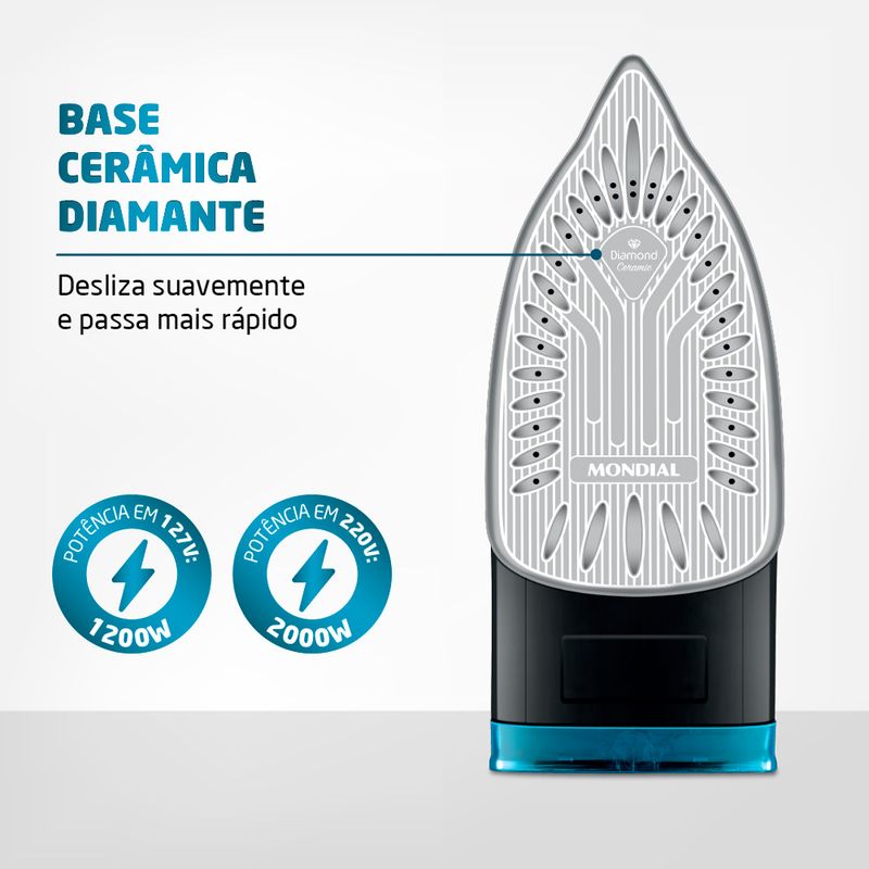 ferro-de-passar-roupa-a-vapor-com-spray-mondial-2000w-f-53-base