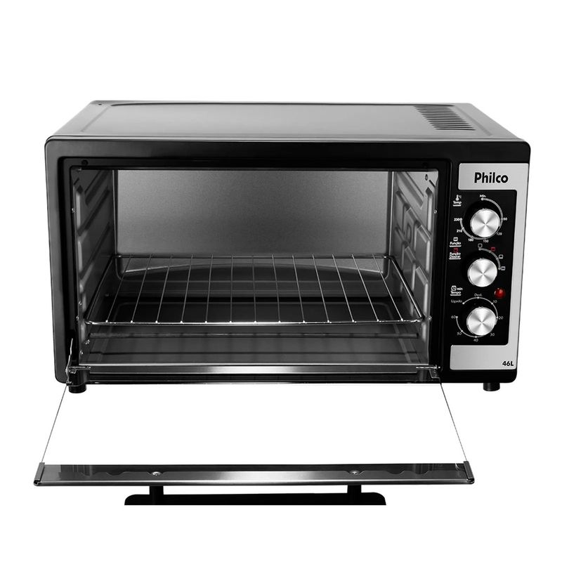 forno-eletrico-de-bancada-multifuncoes-46-litros-philco-1500w-pfe46p-aberto